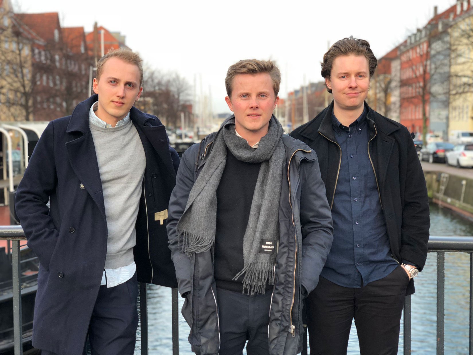 Flyhjælps tre stiftere: Johan Thybo, Gustav Frederik Thybo og Philip Brechmann